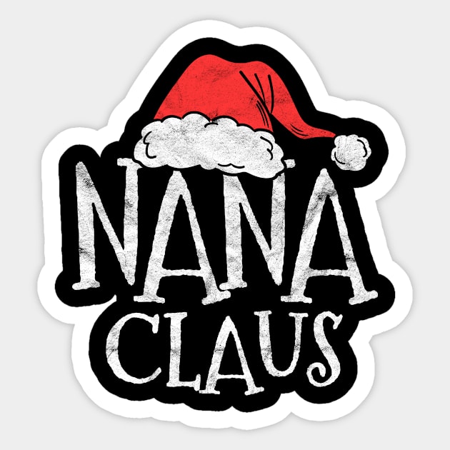 Retro Nana Claus Gift Funny Christmas Santa Costume Grandma Sticker by rhondamoller87